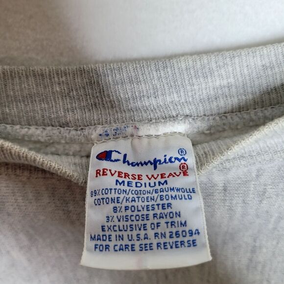 Vintage 90s NYU Champion Reverse Weave Sweatshirt Size Medium - Picture 6 of 10
